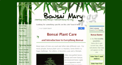 Desktop Screenshot of bonsaimary.com