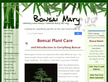 Tablet Screenshot of bonsaimary.com